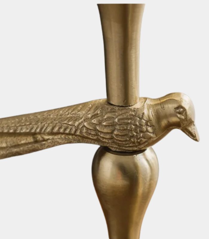 Avian Lotus Candle Holder – Aluminium Gold