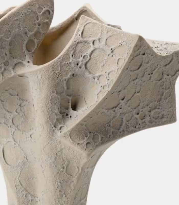 Laguna Large Handmade Ceramic Vase – Organic Textured Sand Finish, Sculptural Form 39 cm ( 15.4 in)