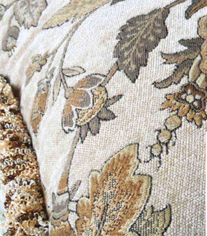 Vintage Style Floral Chenille Cushion Cover 45 x 45 cm