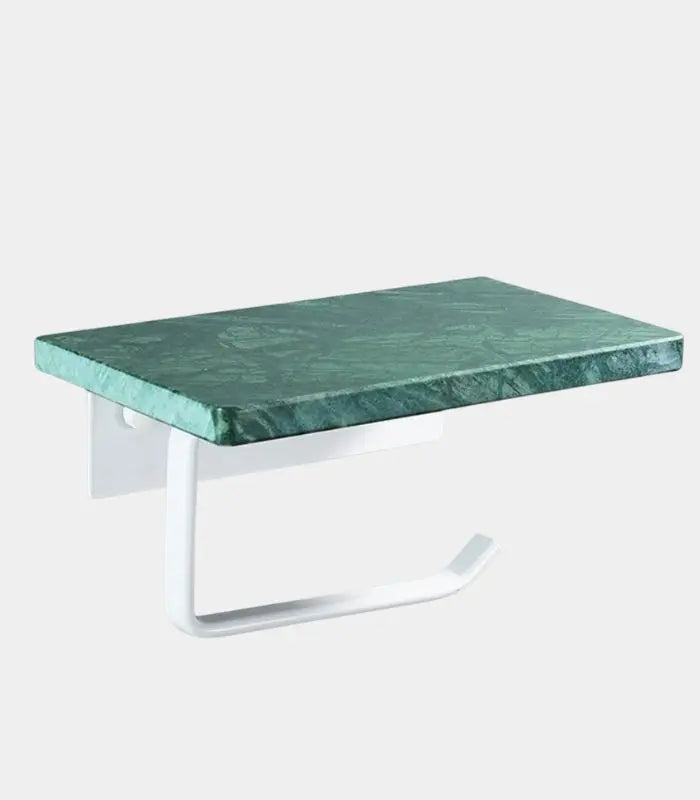 Toilet Roll Holder Wall-Mounted Natural Marble Green Marble