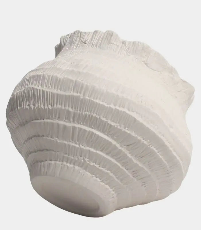 Solvei Ceramic Vase Hand-Cut Textured Pattern Off-White Sculptural Planter 31.5 cm / 12.4 in