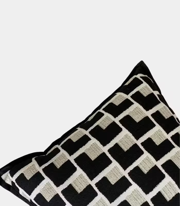 Cassia Geometric Jacquard Cushion Cover 45 cm (18 in)