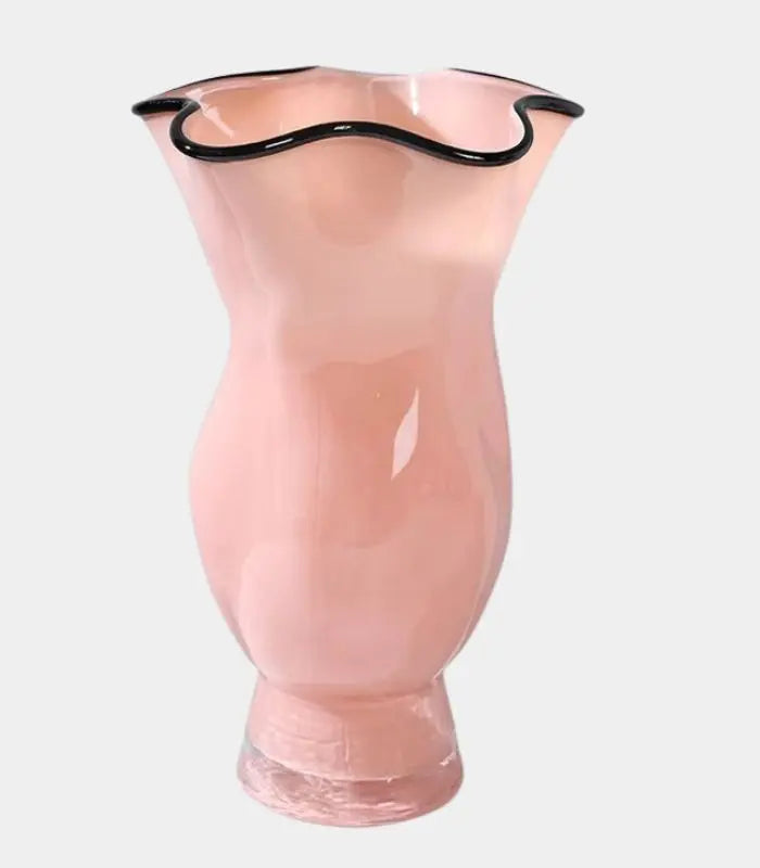 The Dahlia Handcrafted Art Glass Vase Collection Pink
