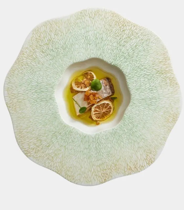 Ariella Ceramic Serving Platter – Hand-Decorated Coastal Design