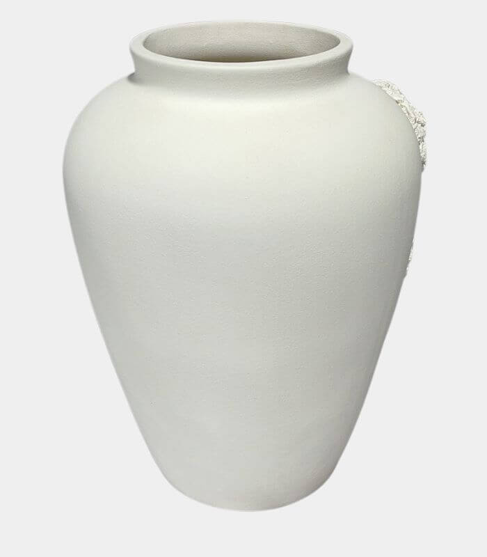 The Woodland Whispers Collection - Sculptural Ceramic Statement Vase White 30 cm