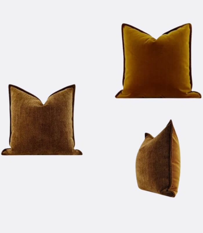 Decorative Cushion Cover Caramel Chevron Pillow Case Brown
