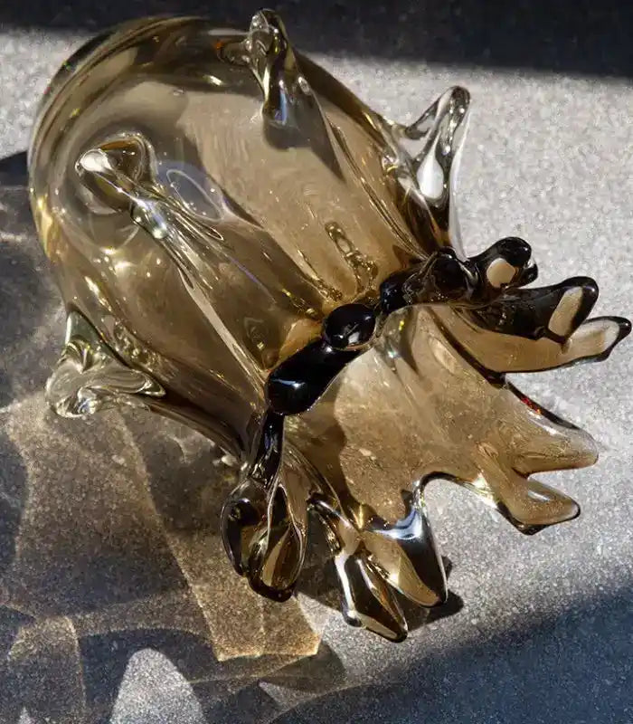 Smoke Wave Handblown Glass Vase – Organic Sculptural Design