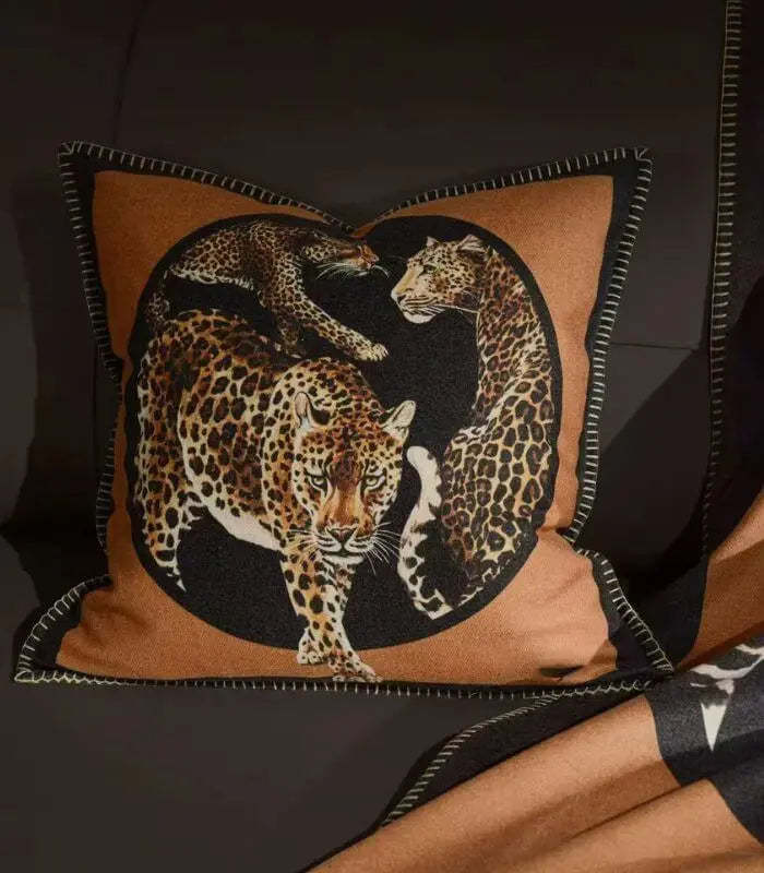 Leopard Print Cushion – Statement Wildlife Design 45 x 45 cm (18 in)