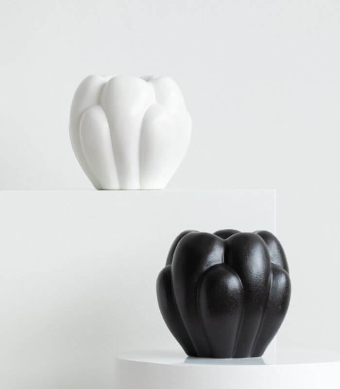 Midnight Tulip Ceramic Vase