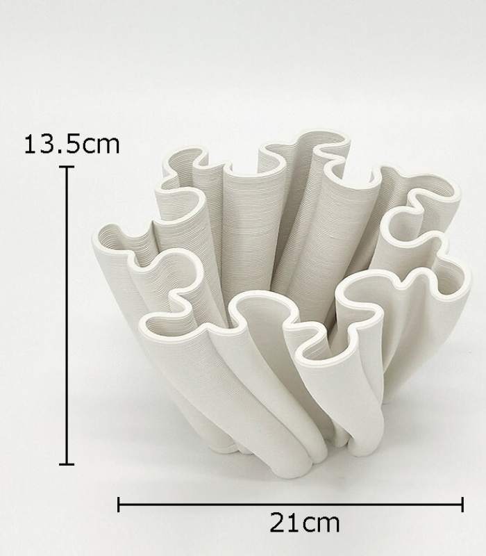 Ceramic Table Top Vase Twist Centrepiece Ceramic