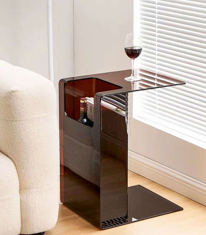 Versatile Acrylic Side Table & Coffee Table - Vertical or Horizontal Placement