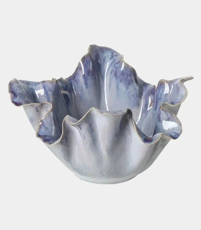 Iris Porcelain Decorative Bowl – Sculptural Petal Form Design