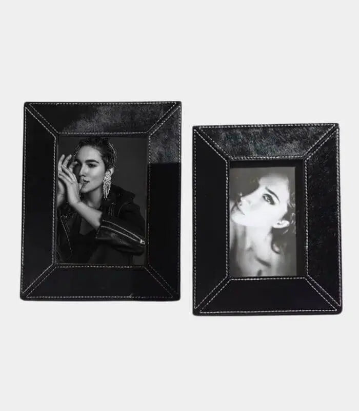 Manège Frame Photo Frame - Artisan Black Collection Leather & Wood