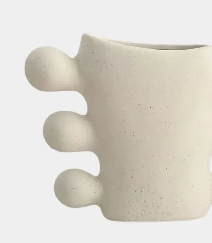 Ceramic Vase Aurora Elegant Cream White