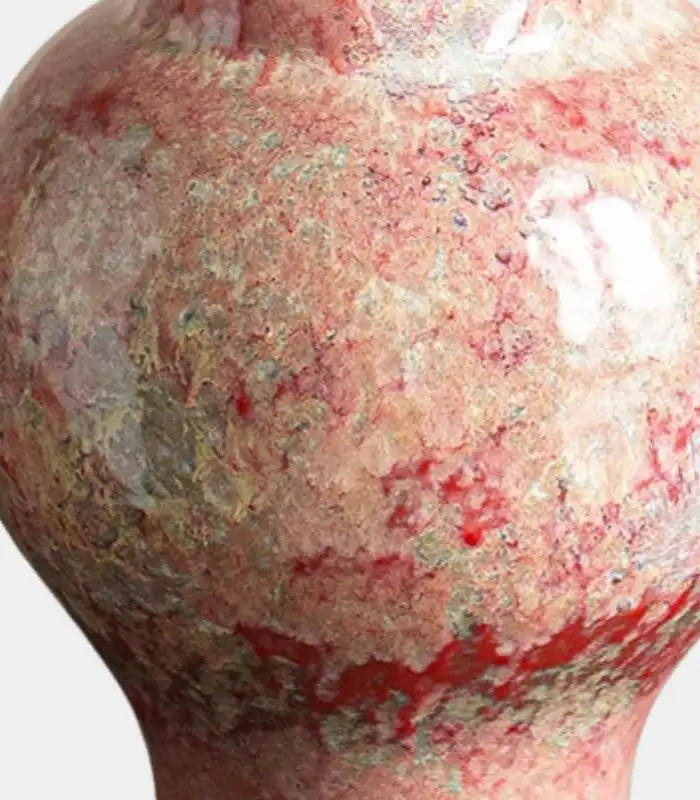 Rosalind Hand-Painted Ceramic Vase – Pink & Sage Reactive Glaze, Classic Urn Form 27.5 cm / 10.8 in