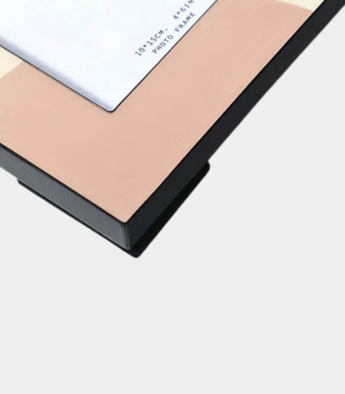 Geometric Photo Frame – Modern Art Deco Design in Two Sizes Wood