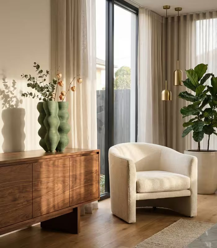 Table Vase Large Handcrafted Resin Green Tall Vases 39 cm