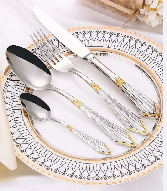 Raffaello Flatware Cutlery Set Silver