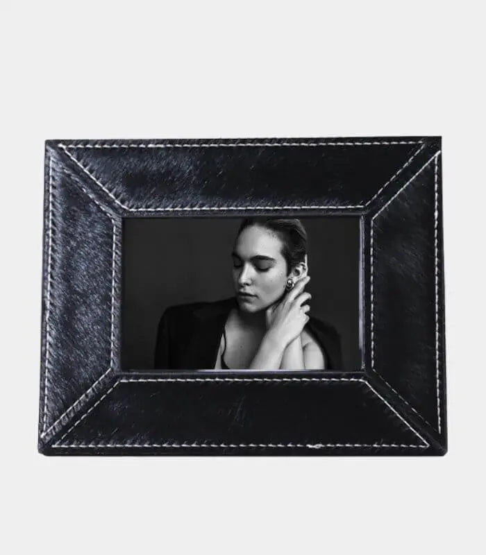 Manège Frame Photo Frame - Artisan Black Collection Leather & Wood