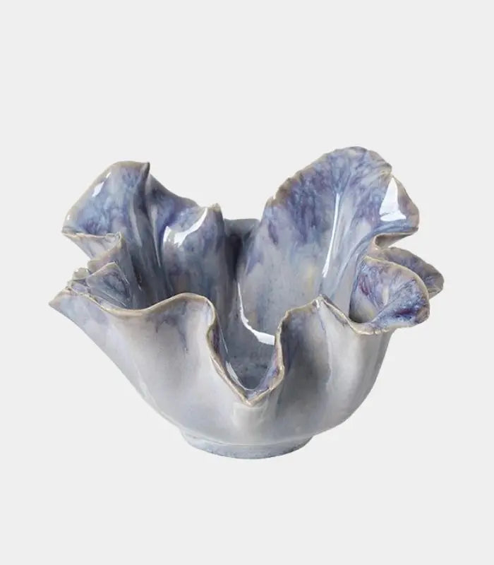 Iris Porcelain Decorative Bowl – Sculptural Petal Form Design