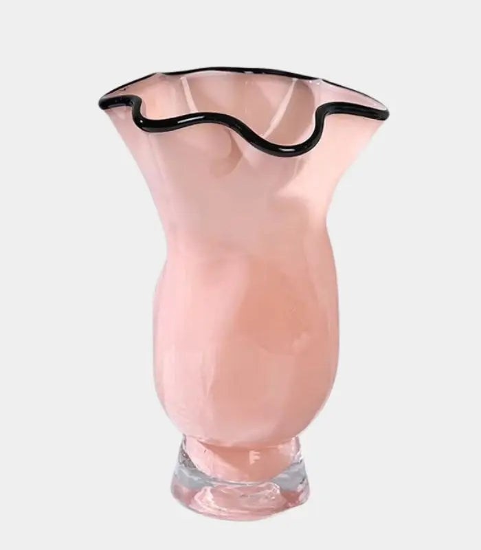 The Dahlia Handcrafted Art Glass Vase Collection Pink