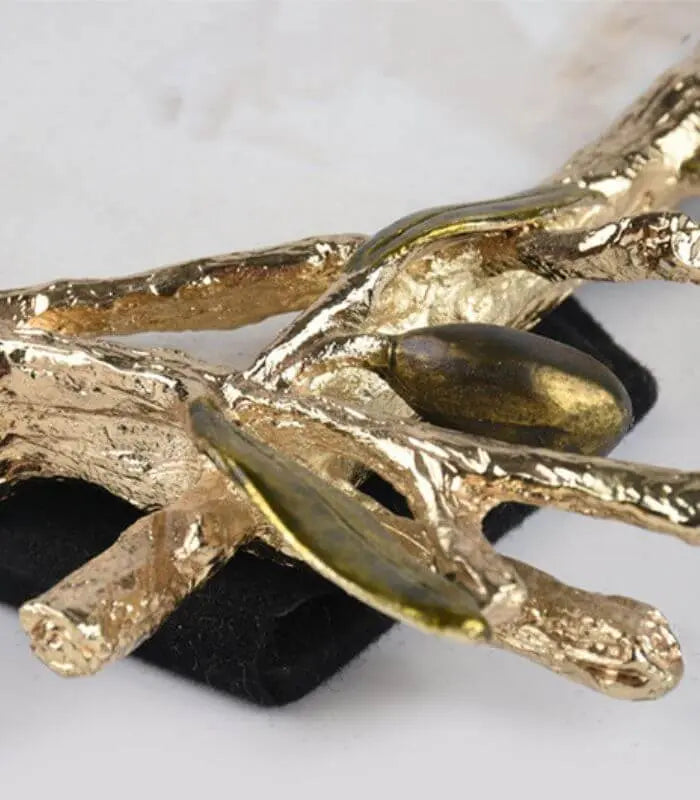 Golden Olive Branch Ornate Photo Frame  Alloy