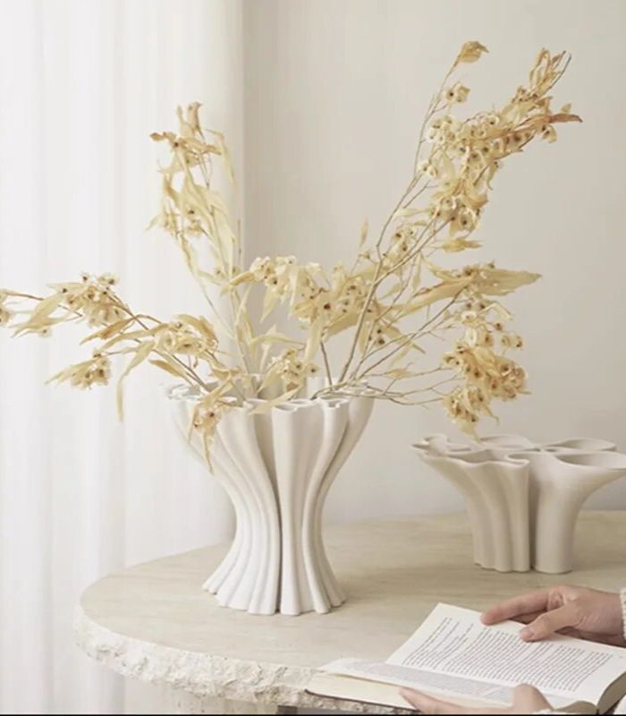 Table Top Vase Paloma White Ceramic