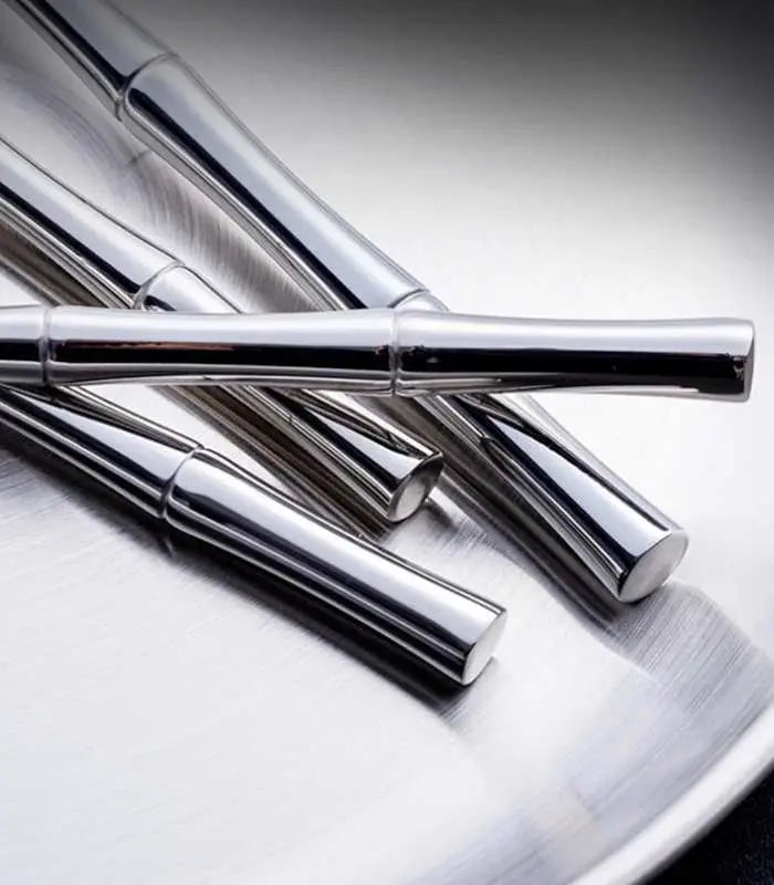 30 Pcs Stainless Steel Cutlery Set for 6 Bamboo Handle Style