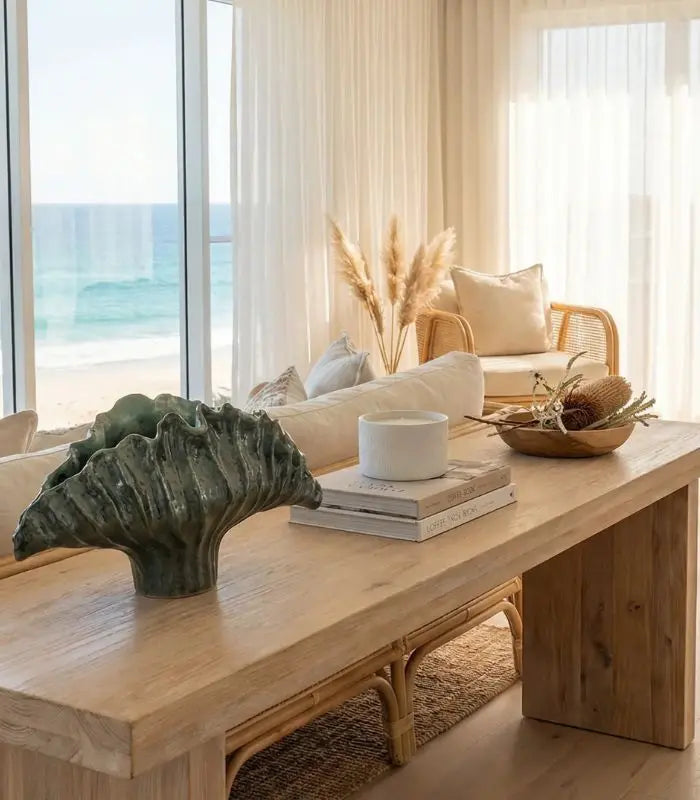 Seascape Ceramic Vase – Sculptural Shell Design