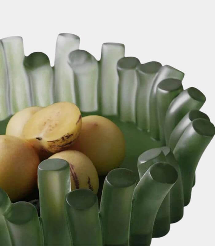 Bamboo Grove Decorative Bowl – Sculptural Resin Design