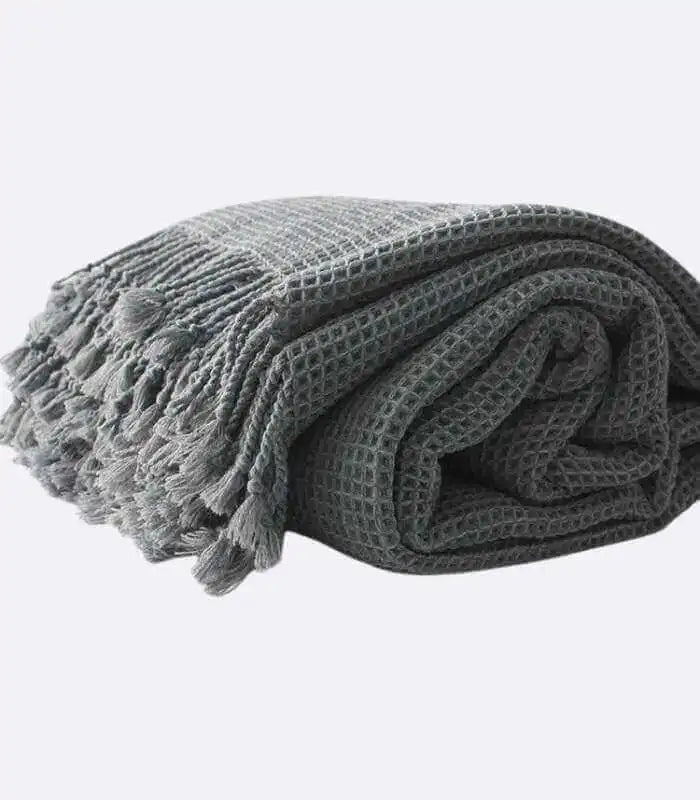 Waffle Throw Blanket Large 150 x 220 cm (59 × 87 inches)