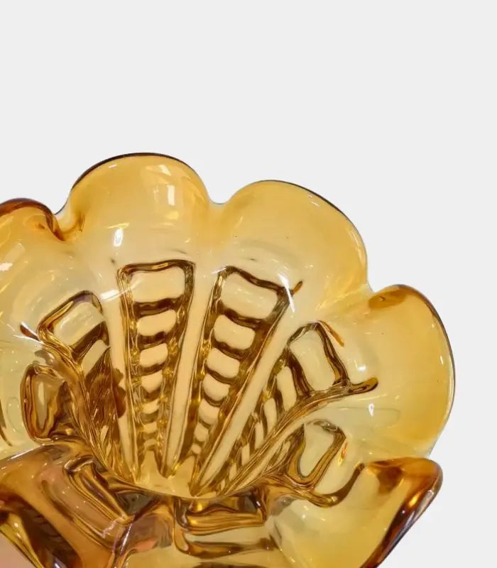 The Deco Amber Glass Vase Tabletop Vase