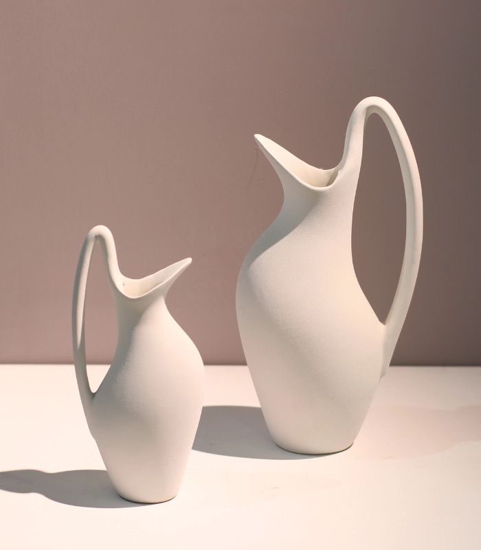 Porcelain Vase White Handmade Flower Jug Home Decor 33.5cm