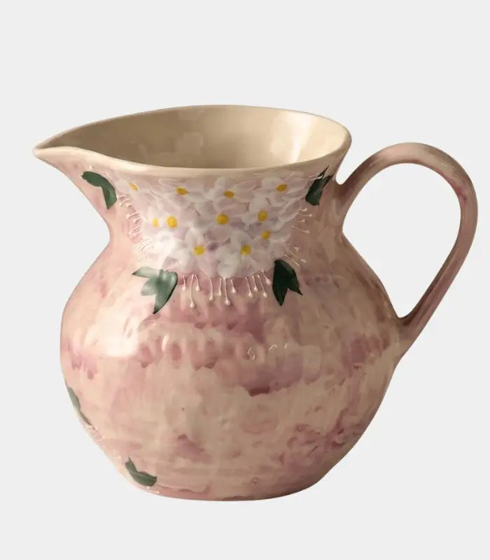 Camille Hand-Painted Ceramic Vase – Pink Daisy Floral, 2 Styles
