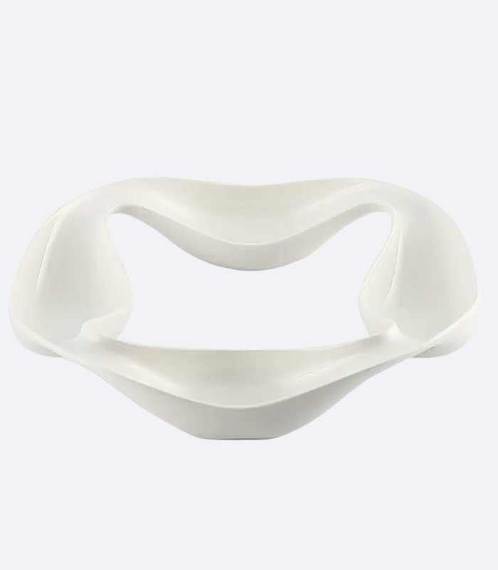 Ceramic Triple Snack Bowl White