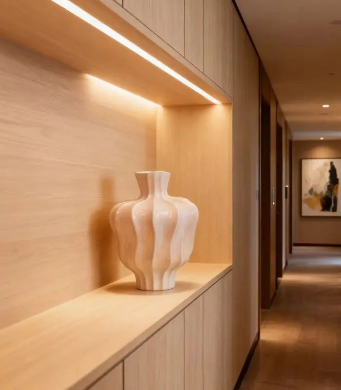 Pauline Ceramic Vase – Sculptural Fluted Design 30 cm