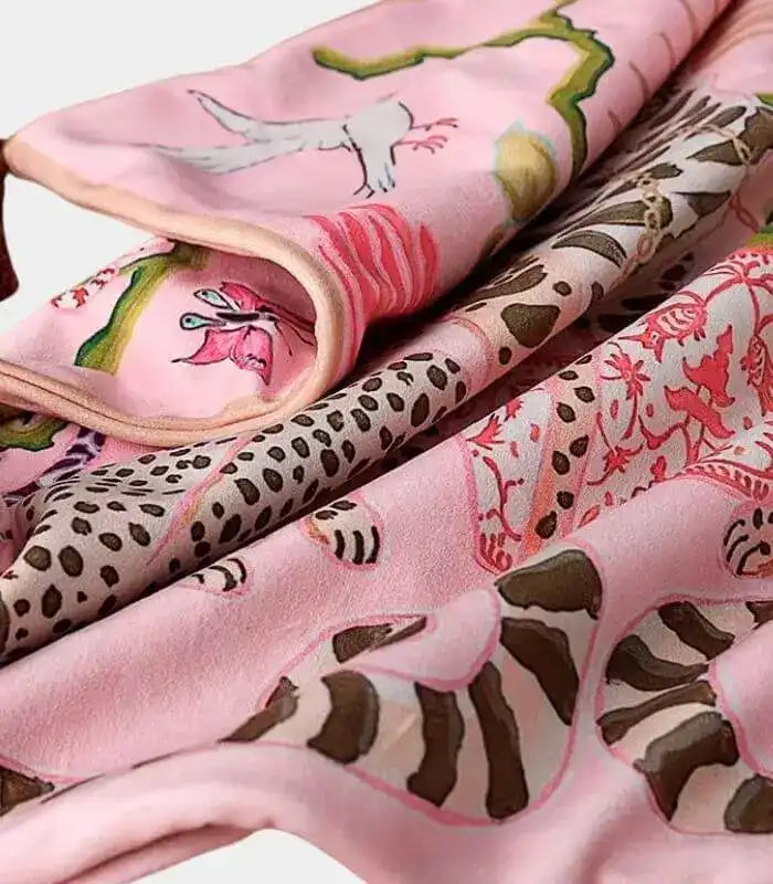 Velvet Cushion Cover with Duo Leopard Print Pink