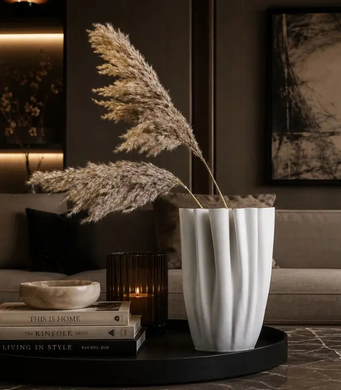 Labyrinth Ceramic Vase – 3D-Printed Sculptural Design for Contemporary Flower Arranging 21 cm
