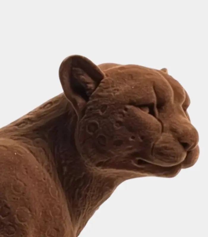 Serengeti Decorative Leopard Sculpture – Flocked Finish, 2 Colours 43.5 cm / 17.1 in