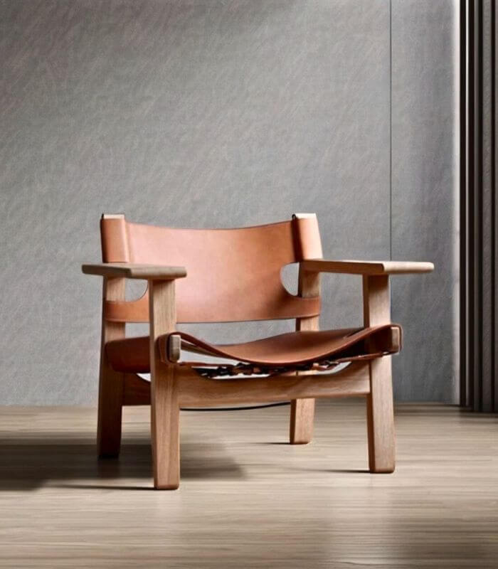 Arcadia Saddle Leather and Ash Armchair