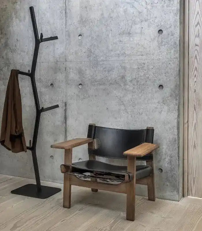 Arcadia Saddle Leather and Ash Armchair Black & Brown