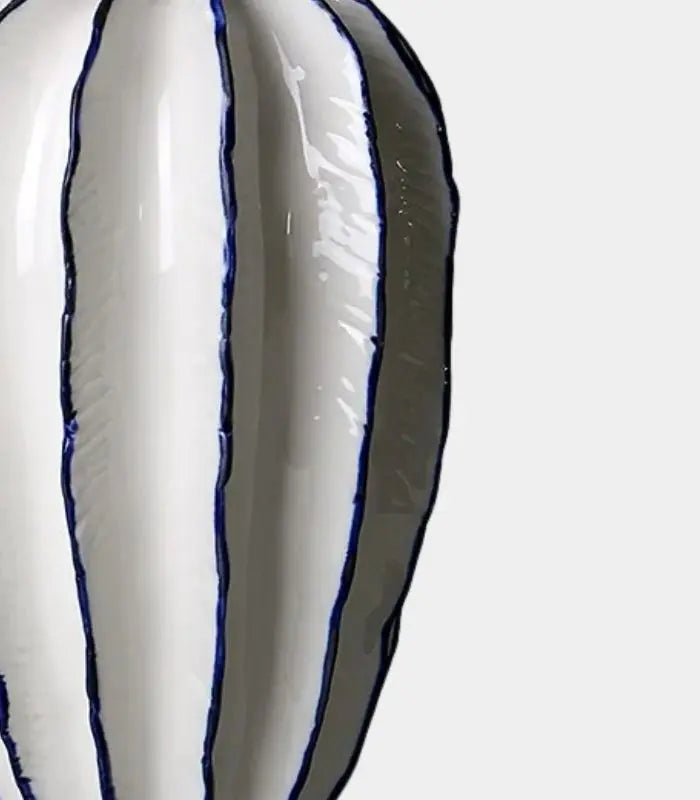 Ocean Star Vase Ceramic White Blue 20cm