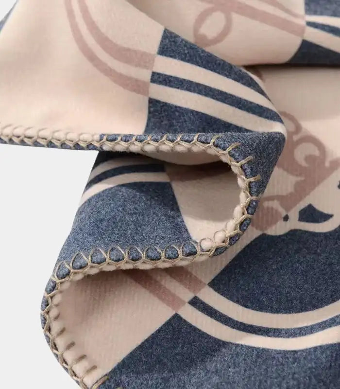 Abstract Art Cushion Cover – Navy Blue & Blush Pink Modern Design