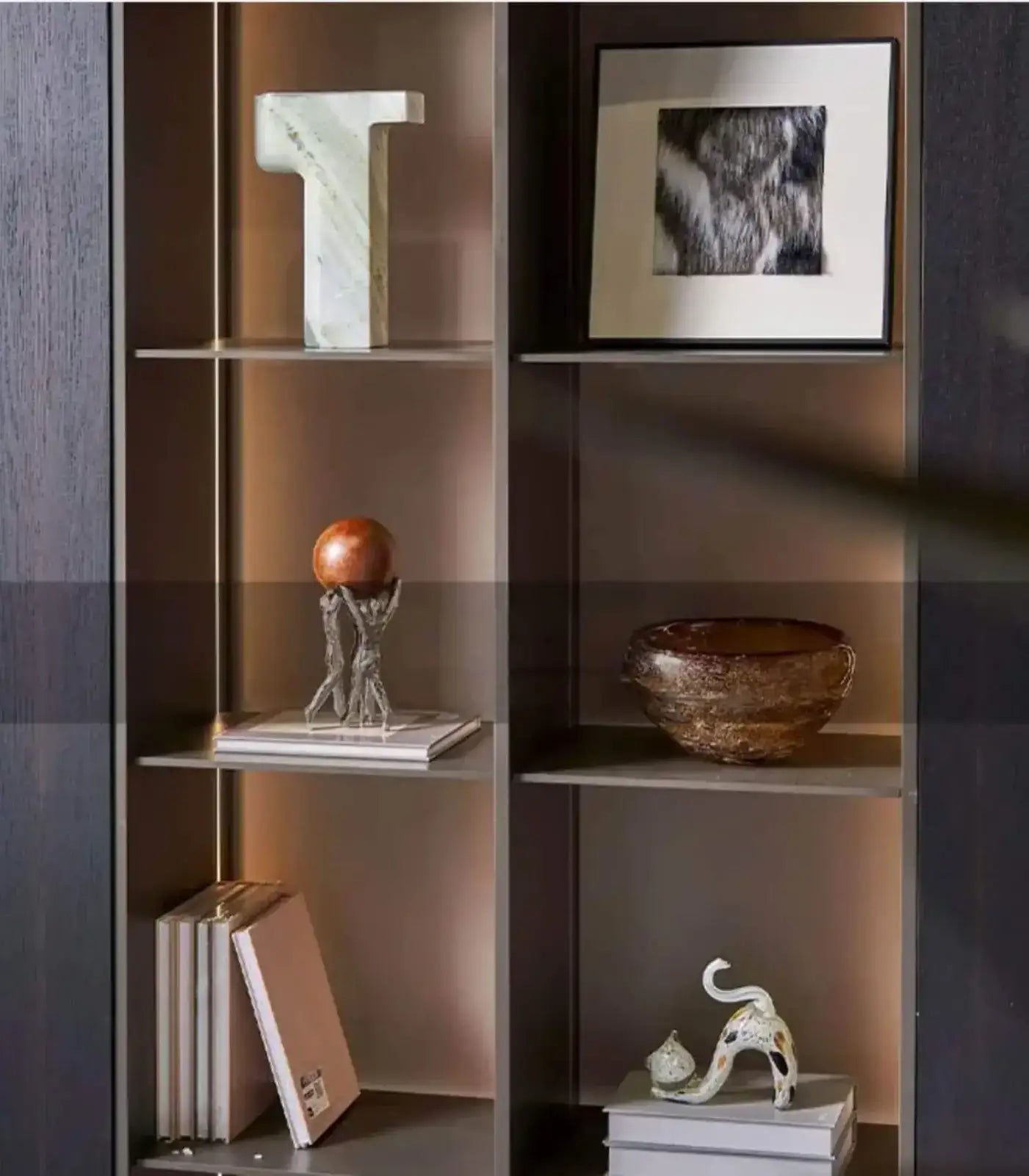 Contemporary Decorative Sculpture Abstract Figurative Sculpture - Atlas Sphere Bearer Art Piece 25 cm