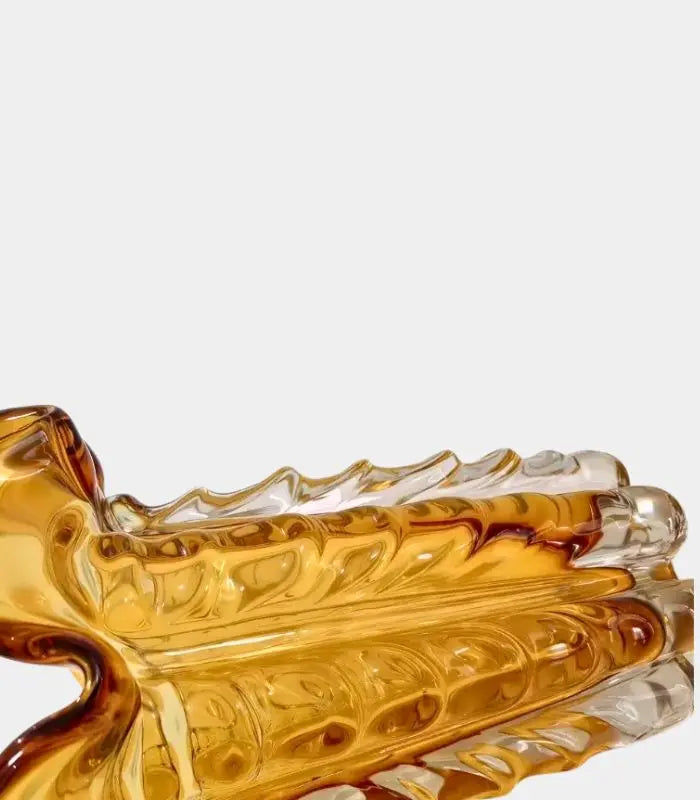 The Deco Amber Glass Vase Tabletop Vase