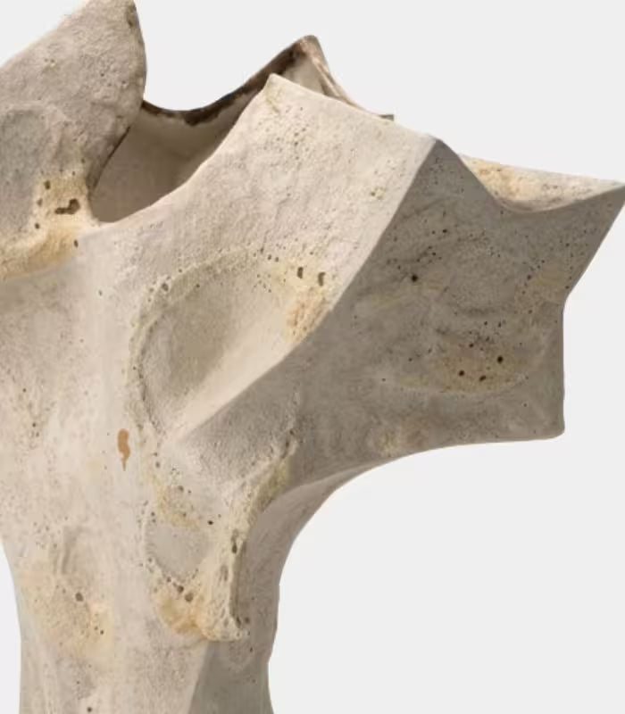 Laguna Large Handmade Ceramic Vase – Organic Textured Sand Finish, Sculptural Form 39 cm ( 15.4 in)