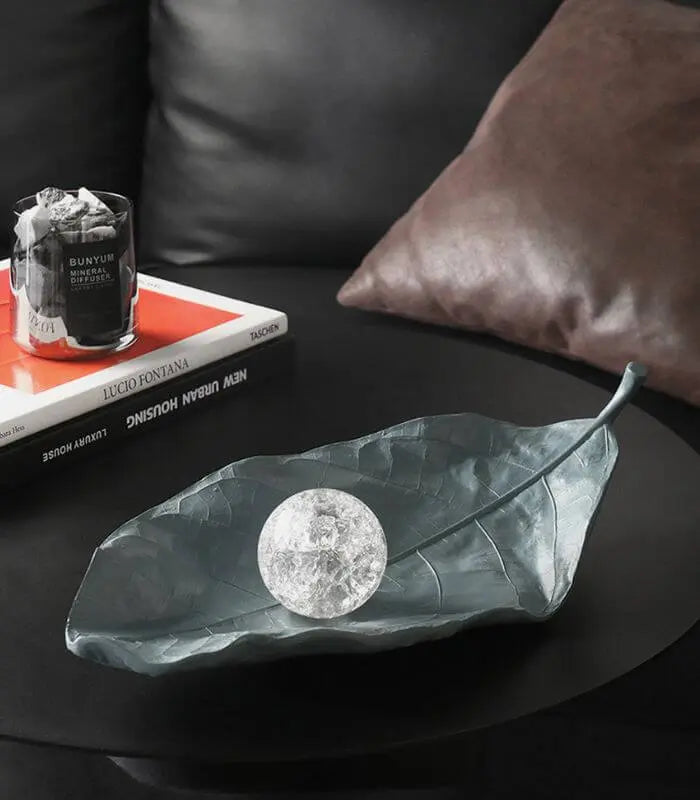 Botanica Leaf Catchall Tray Collection - Nature-Inspired Decorative Accent (Available in 3 Sizes & Colors)