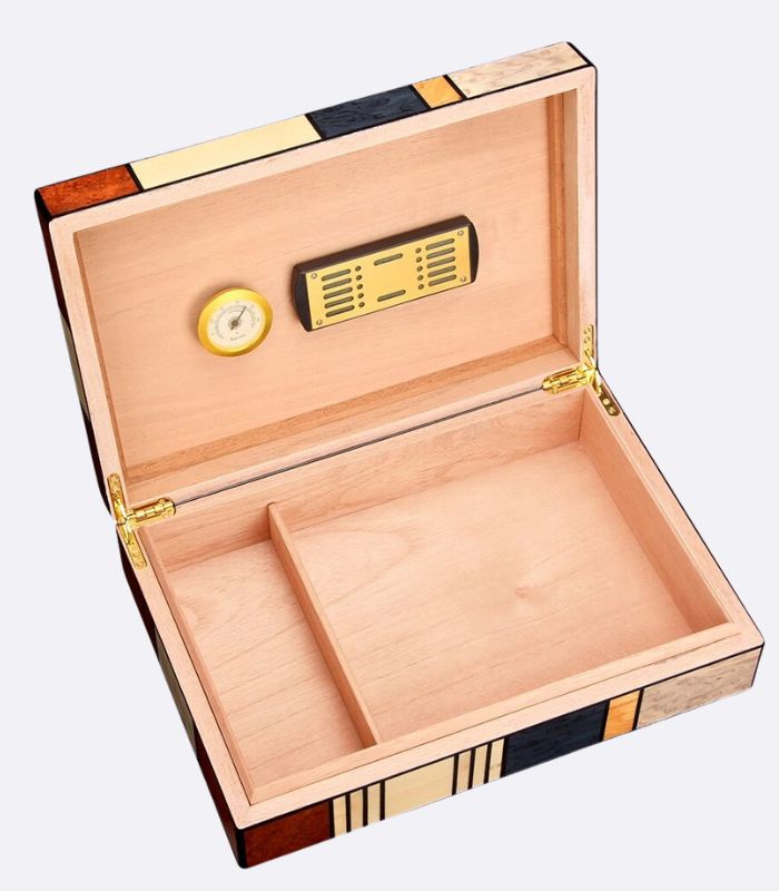 Portable Cedar Wood Cigar Case with Humidifier