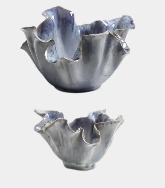 Iris Porcelain Decorative Bowl – Sculptural Petal Form Design