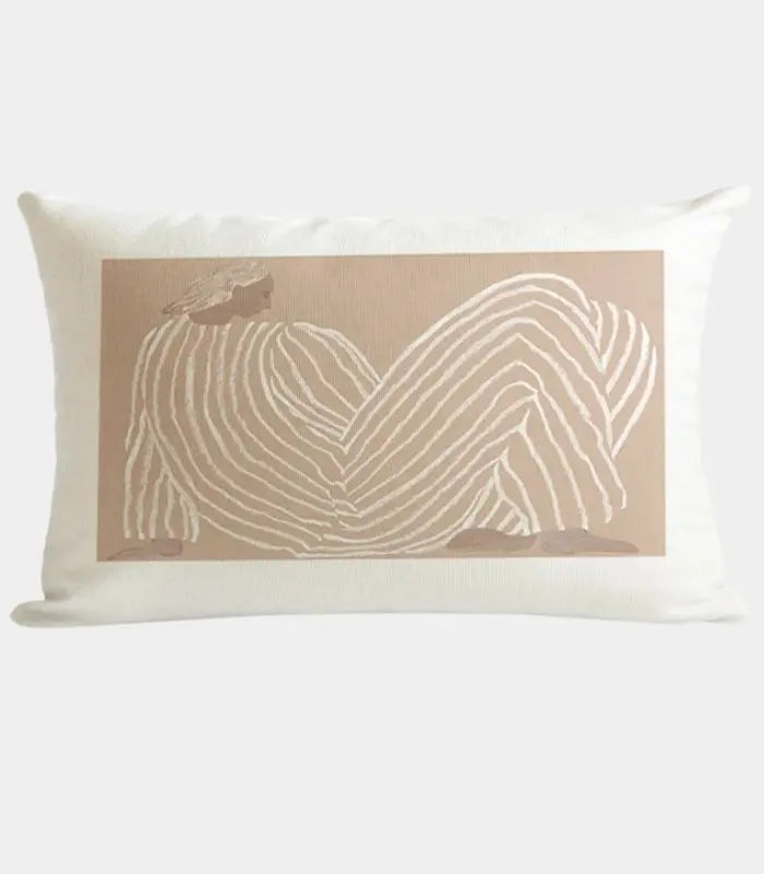 Meridian Cushion Cover – Abstract Figurative Art Print
